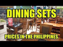 Glass topped, wooden base dining table for sale. Dining Sets Prices In The Philippines Youtube
