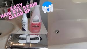 Color your hair, not your clothes. How To Remove Semi Permanent Hair Dye From Bathroom Youtube