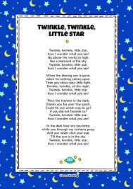 Twinkle Twinkle Little Star Kids Video Song With Free Lyrics Activities Nursery Rhymes Lyrics Nursery Songs Lyrics Children Songs Lyrics