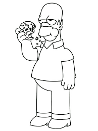 15 the simpsons printable coloring pages for kids. Homer Simpson With Donut Coloring Page Free Printable Coloring Pages For Kids
