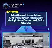 Hyundai Motor Group menghadirkan sistem robotik parkir otomatis yang mampu  memindahkan dan memarkir mobil tanpa pengemudi, bahkan di area yang sangat  sempit. Teknologi ini mengandalkan sensor canggih ...