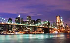 Weitere ideen zu amerika, amerikanische geschichte, historische fotos. Herunterladen Hintergrundbild New York Wolkenkratzer Nightscape Brucke Usa Amerika Besthqwallpapers Com Wolkenkratzer Stadt Wallpaper Bilder