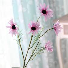 Artificial flowers silk chrysanthemum 6 branches artificial daisy 1pcs fake flowers decoration for home garden office decoration. Silk Artificial Small White Daisy Flower In Clay Pot 8 T