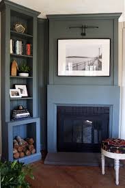 Lowe S Spring Makeover Afters A Modern Lake House Entry Sitting Room Modern Lake House Coastal Living Rooms Modern Fireplace