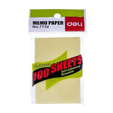 deli no 7732 sticky notes 12pcs pads flipchart papers