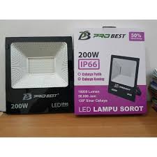 Anti air, dapat digunakan baik indoor maupun outdoor. Lampu Sorot Led Murah 200watt Ip66 Probest Shopee Indonesia