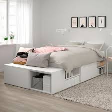 platsa struttura letto 2 ante 3 cassetti bianco fonnes ikea cadre de lit lit double avec rangement lit rangement