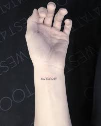 New York Ny Tattoo On The Wrist New York Tattoo Ny Tattoo Nyc Tattoo