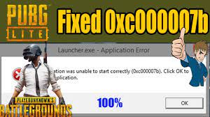 How To Fix Pubg Lite Error 0xc00007b How To Fix 0x000007b Error Pubglite Youtube