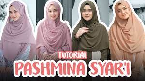 Lipat bagian depan hijab agar pinggiran hijab tampak rapi. 4 Tutorial Hijab Pashmina Syar I Menutup Dada Simpel Stylish Dan Cantik Youtube