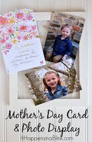 Free printable mother's day card to make with kids. Diy Mother S Day Card And Photo Display