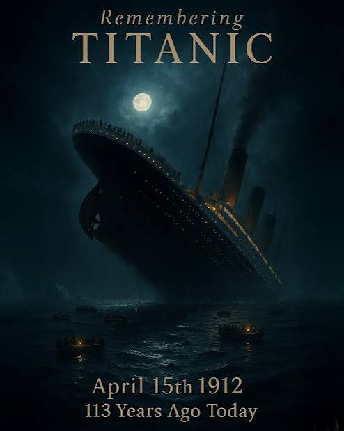 Remembering the Titanic: 113 Years Later, the Tragedy Still Echoes Today,  April 15th, 2025, marks 113 years since the RMS Titanic sank beneath the  icy waters of the North Atlantic Ocean. The