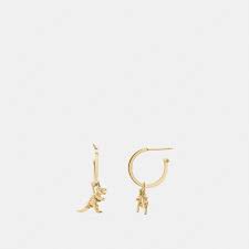 コーチ公式オンラインストア ミニ 18k ゴールドプレート レキシー チャーム フープ ピアス フープピアス コーチ ピアス