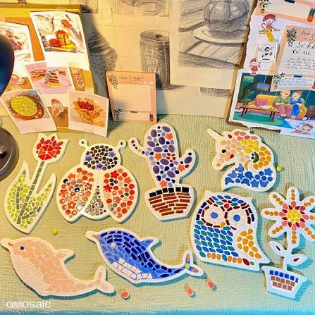Bộ Kit Tự Làm Tranh Ghép Gốm Thiên Nhiên, Đồ Chơi Sáng Tạo