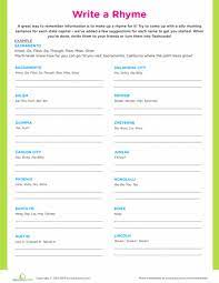 State Capital Rhymes Worksheet Education Com Learning States How To Memorize Things Rhyming Words