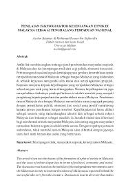 Pdf Penilaian Faktor Faktor Kesenjangan Etnik Di Malaysia Sebagai Penghalang Perpaduan Nasional Aszlan Selamat Academia Edu