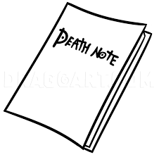 Deathnote coloring page final by boozhah on deviantart. How To Draw The Death Note Notebook Step By Step Drawing Guide By Dawn Dragoart Com