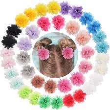 Fine hair can easily be changed and manipulated to new looks. Amazon Com Ded 40pcs 2 Chiffon Flower Hair Bows Fully Lined Flower Tiny Hair Clips Fine Hair For Girls Infants Toddlers Set Of 20 Pairs Beauty