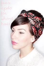 Short hair styles can be so versatile. How To Wear A Headscarf With Short Hair Curling Diva
