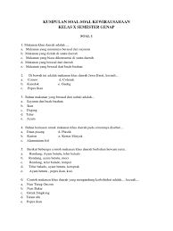 Soal essay tentang pengolahan makanan kelas 12. Soal Essay Tentang Wirausaha Pengolahan Makanan Khas Daerah Yang Dimodifikasi Masnurul
