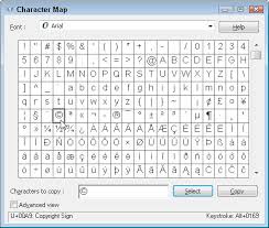 How To Insert Special Characters With Windows 7 Character