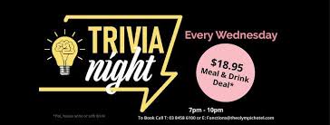 It's time to put your skills to the test! Trivia Night At The Olympic Hotel The Olympic Hotel Preston 26 May 2021