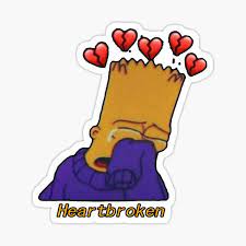 Share the best gifs now >>>. Sad Bart Stickers Redbubble