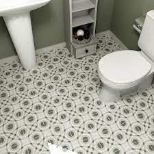 Merola Tile Twenties Circle 7 3 4 In X 7 3 4 In Ceramic F W Tile Frc8twcr The Home Depot Ceramic Floor Floor And Wall Tile Merola Tile