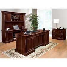 Sauder heritage hill executive desk, classic cherry finish. Palladia Executive Desk Office Set 13452 And More Lifetime Guarantee Sauder Office Furniture Home Office Furniture Home Office Design