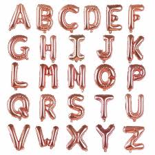 Bestseller add to favorites more colors custom script lowercase gold, rose gold, silver 16 inch letter foil balloons, straw and 32' roll ribbon included. 16 Birthday Party Rose Gold Party Alphabet Foil Balloon Mini Mall