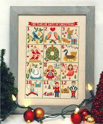 You'll have hours and hours of enjoyment and the end result will be amazing. 12 Days Of Christmas Cross Stitch Pattern Instant Download Tiny Modernist Cross Stitch