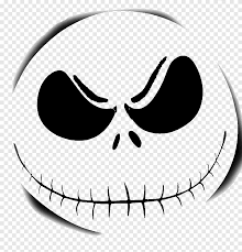 Jack skellington pumkin face makeup has to be done by both kids and adults on that day. Jack Skellington Illustration The Nightmare Before Christmas The Pumpkin King Jack Skellington Jack O Lantern Stencil Scary Face Monochrome Png Pngegg