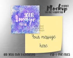 Dye Sublimation Square Hardboard Magnet Mockup Add Your Own Etsy Ads Dye Sublimation Mockup