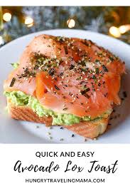 Even though you could easily substitute lox (thinly sliced, cured smoked salmon that you might serve on bagels or crackers), i. Easy Avocado Lox Toast Smoked Salmon Recipes Breakfast Smoked Salmon Breakfast Salmon Avocado Recipes