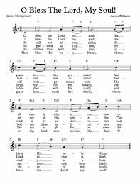 Free Lead Sheet O Bless The Lord My Soul Hymn Sheet Music Hymn Music Bless The Lord