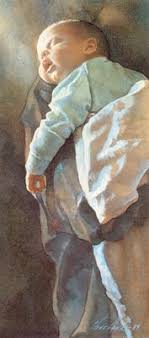 Steve Hanks Sleeping Newborn This Photo Was On My Sons Birth Announcement And One Of My Favorites Art Painting Watercolor Portraits Artist