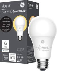 C By Ge A19 Bluetooth Smart Led Light Bulb With Google Assistant Alexa Homekit White Only 93095832 Best Buy
