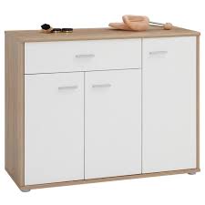 Objet déco ou rangement discret, le meuble à chaussures permet de ranger efficacement toutes nos chaussures, et ainsi éviter un amas de chaussures dans l'entrée ou dans la chambre. Meuble A Chaussures Camille Commode Meuble De Rangement Avec 1 Tiroir Et 3 Portes En Melamine Decor Chene Sonoma Et Blanc Mat Cdiscount Maison