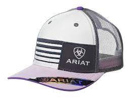 Ariat Stripe Offset Logo Patch Snapback Cap Ariat Patch Logo Patriotic Fashion