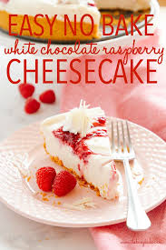 Easy No Bake White Chocolate Raspberry Cheesecake Recette Recette Dessert Chocolat Blanc Gateau