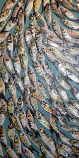 Banc De Poissons Peinture Tableau Peinture Banc De Poissons