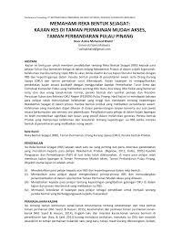 Maukah aku ceritakan kepadamu mengenai sesuatu yang membuat allah memualiakan bangunan dan meninggikan derajatmu? Pdf Memahami Reka Bentuk Sejagat Kajian Kes Di Taman Permainan Mudah Akses Taman Perbandaran Pulau Pinang
