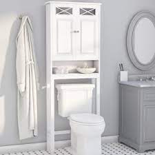 Many modern brands create such units to help those who want to save some space, so you'll be able to find a proper piece. Bathroom Over Toilet Storage Wayfair