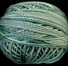 Size 8 Jp12 Seaside Valdani Perle Cotton Muddy Monet Collection Variegated Color Hand Dyed Thread 73 Yard Cotton Ball