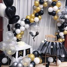 Calligraphy on the dark background. Party Balloons 60pcs Black White Silver Gold Balloons With Confetti Balloons Birthday Latex Balloons Helium Balloons In Kuwait Whizz Balloons