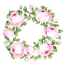 Niesamowita Girlanda Kwitnacych Roz In 2020 Floral Floral Wreath Borders And Frames