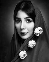 A girl with beautiful flowers