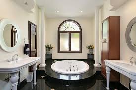 primary bathrooms with pedestal sinks