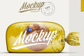 Download Glossy Transparent Bread Package Bread Packaging Packaging Branding PSD Mockup Templates