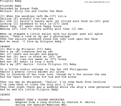 Filipino Baby Bluegrass Lyrics With Chords